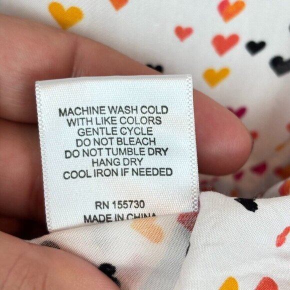 Jane and Delancey Womens' All over heart pattern tiered ruffle blouse size XL - Picture 7 of 12